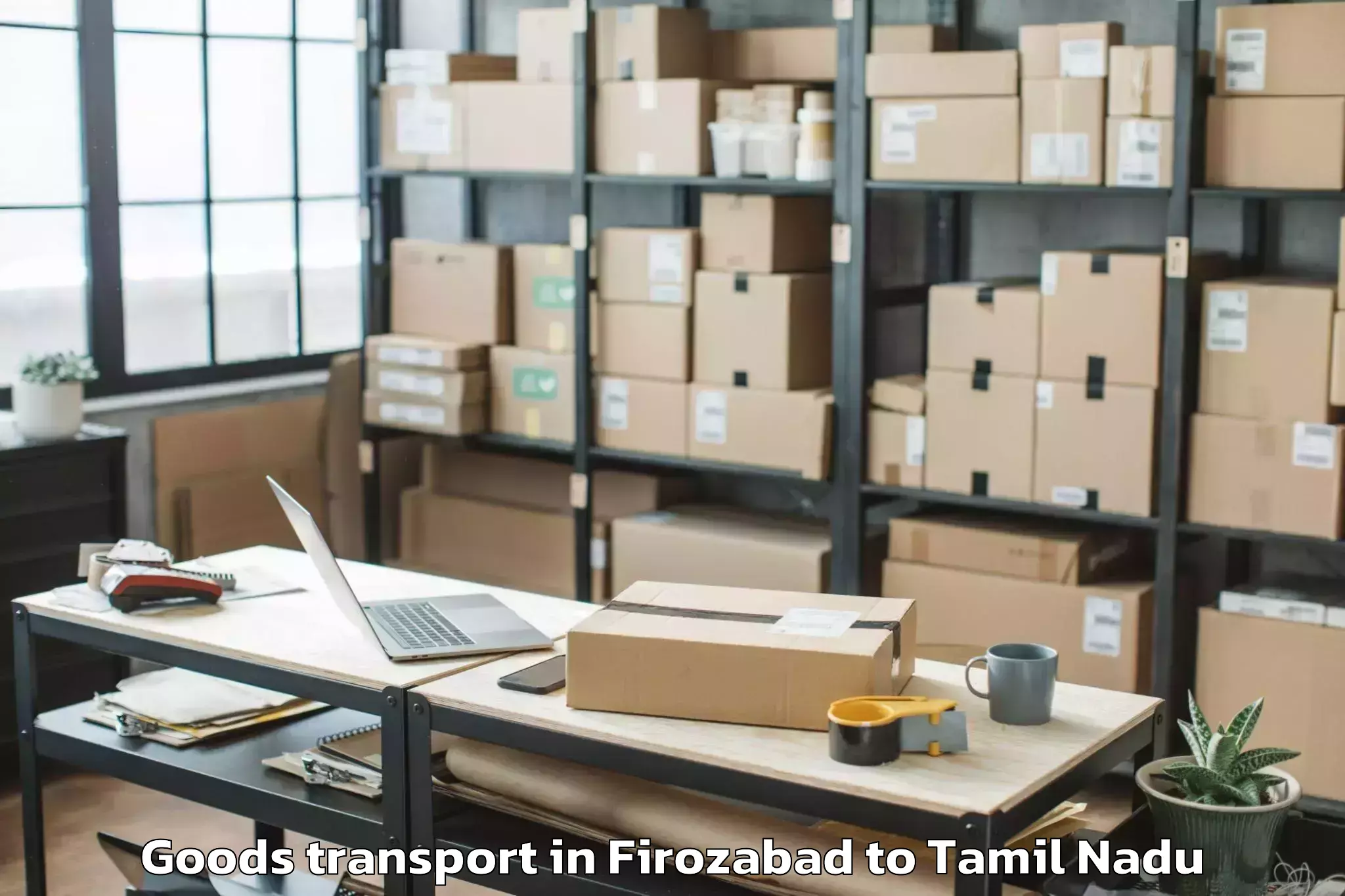 Top Firozabad to Vskvalasai Dindigul Dist Goods Transport Available